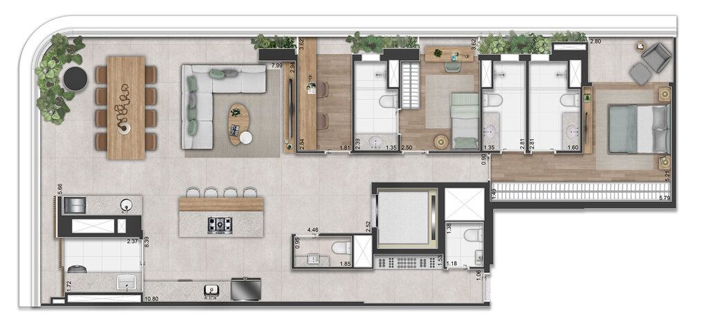 Apartamento à venda com 4 quartos, 193m² - Foto 39