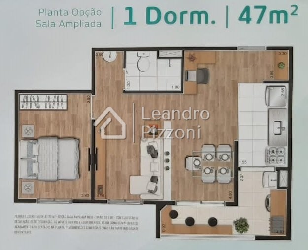 Apartamento à venda com 2 quartos, 55m² - Foto 3