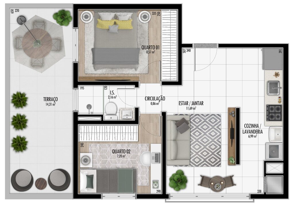 Apartamento à venda com 2 quartos, 47m² - Foto 23