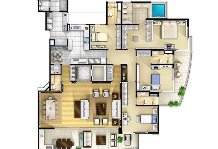 Apartamento à venda com 3 quartos, 262m² - Foto 5