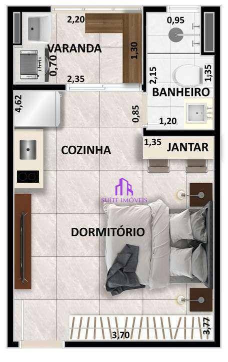 Apartamento à venda com 2 quartos, 61m² - Foto 9