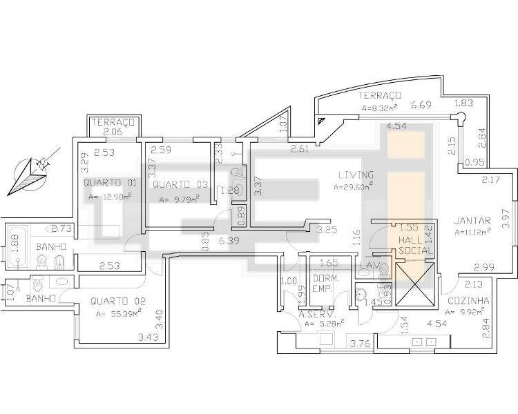 Apartamento à venda com 3 quartos, 162m² - Foto 2