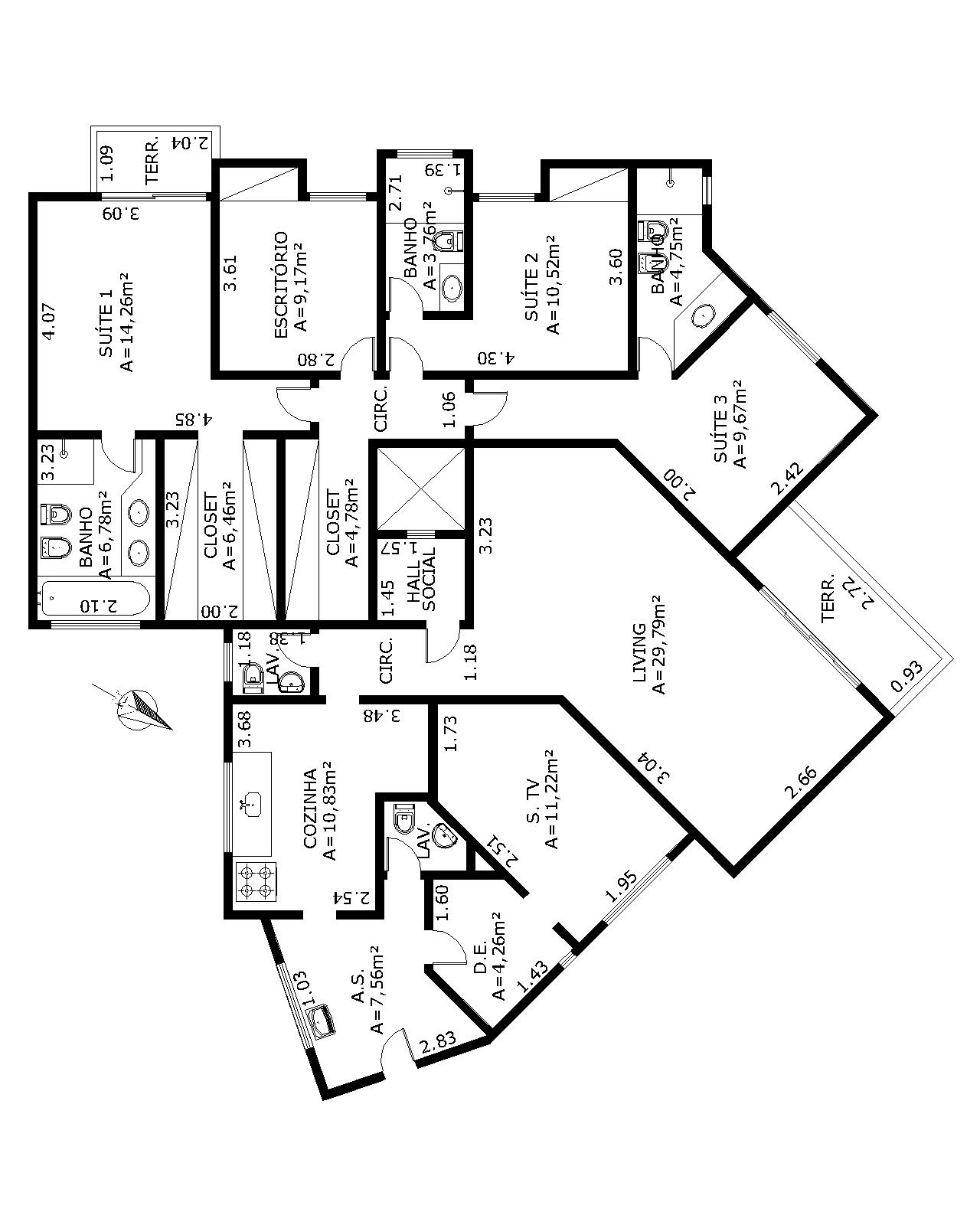 Apartamento à venda com 3 quartos, 180m² - Foto 3