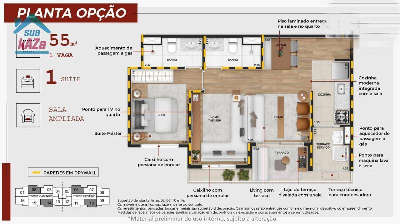 Apartamento à venda com 2 quartos, 55m² - Foto 4