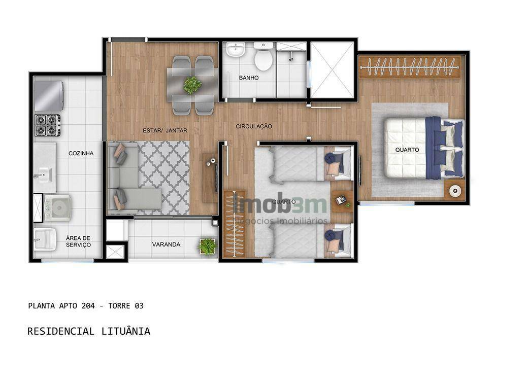 Apartamento à venda com 2 quartos, 46m² - Foto 14