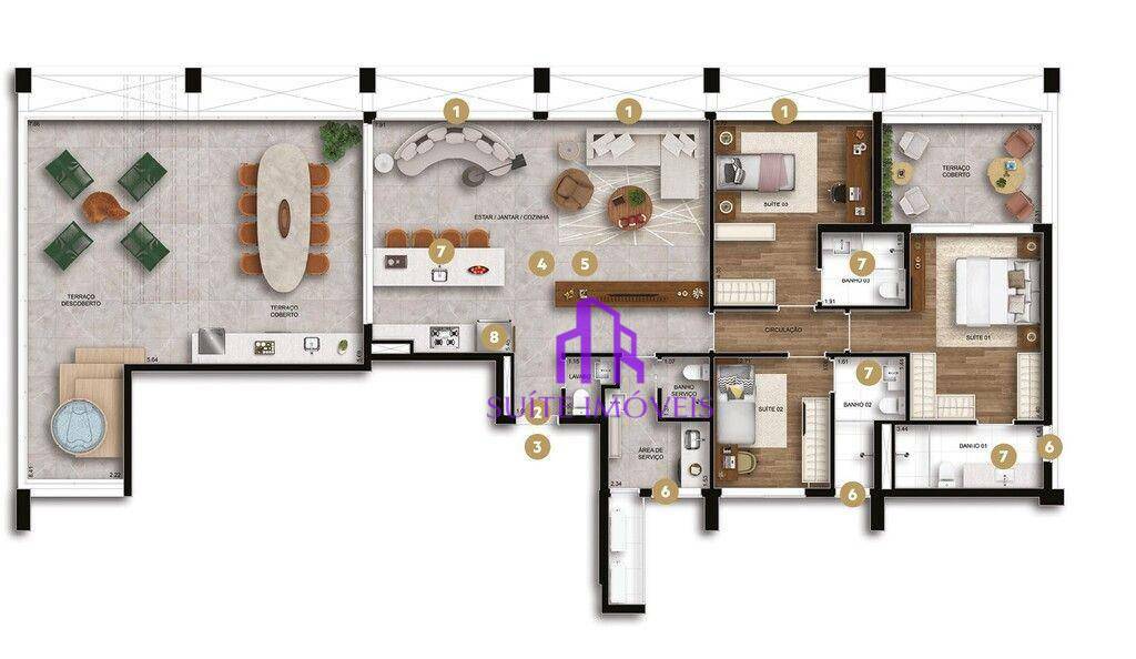 Apartamento à venda com 1 quarto, 127m² - Foto 19