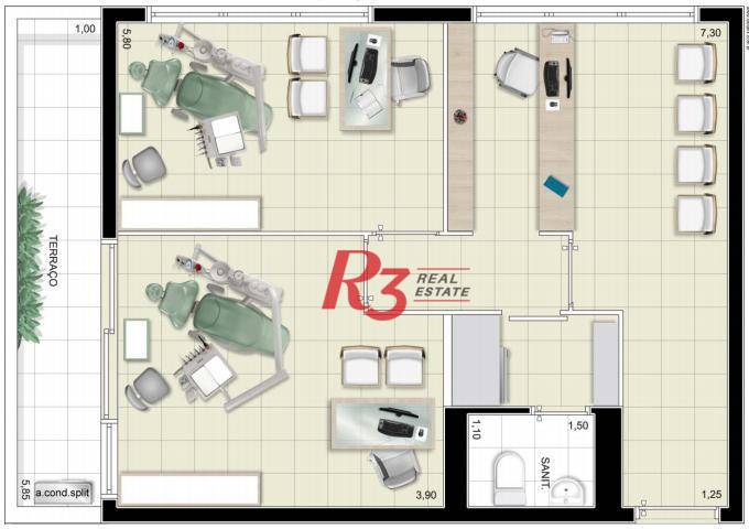 Conjunto Comercial-Sala para alugar, 53m² - Foto 23