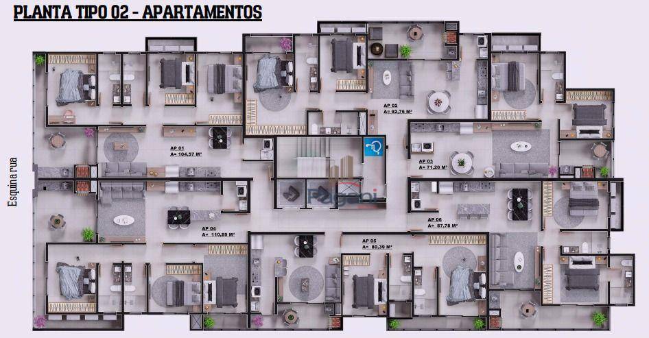 Apartamento à venda com 2 quartos, 71m² - Foto 3