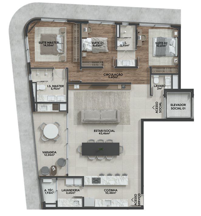 Apartamento à venda com 2 quartos, 13468m² - Foto 42