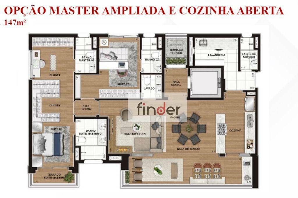 Apartamento à venda com 3 quartos, 147m² - Foto 19