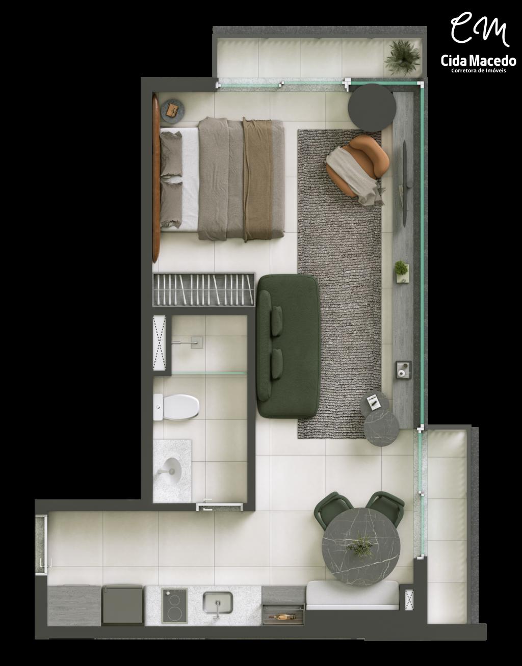 Apartamento à venda com 1 quarto, 21m² - Foto 27