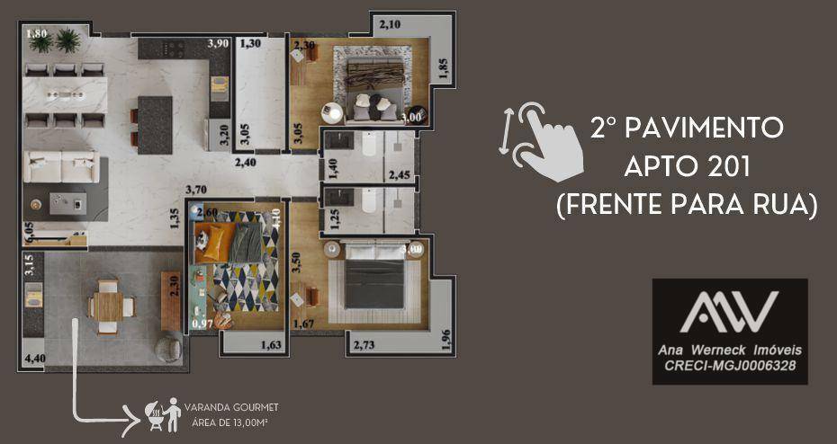 Apartamento, 2 quartos, 94 m² - Foto 8