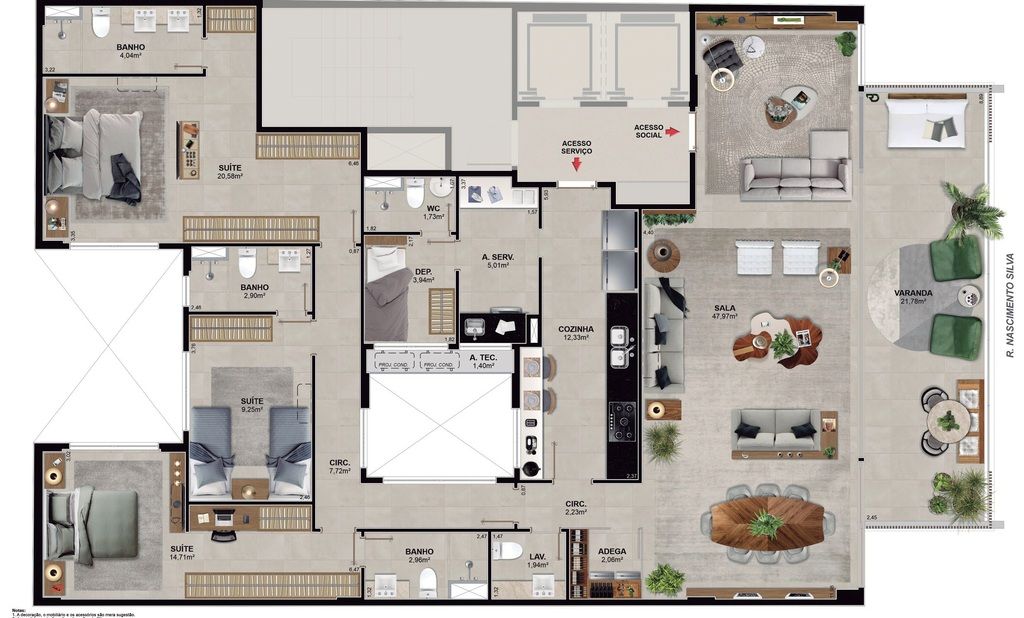 Apartamento à venda com 4 quartos, 205m² - Foto 21