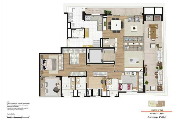 Apartamento à venda com 3 quartos, 175m² - Foto 5