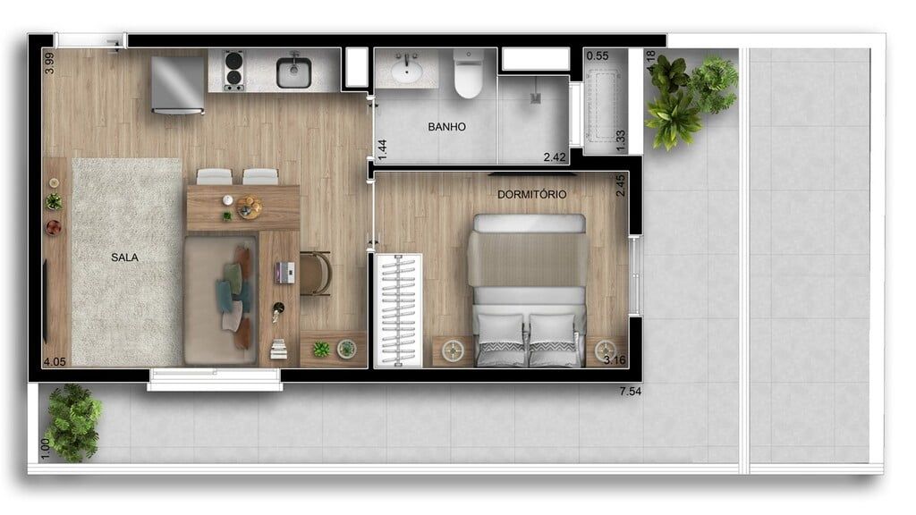 Apartamento à venda com 1 quarto, 31m² - Foto 18