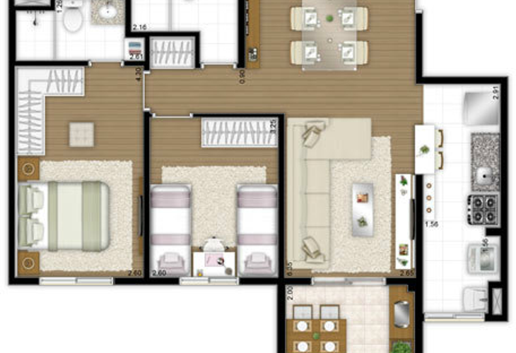 Apartamento à venda com 2 quartos, 67m² - Foto 6