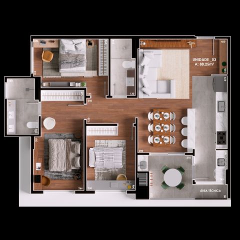 Apartamento à venda com 3 quartos, 88m² - Foto 17