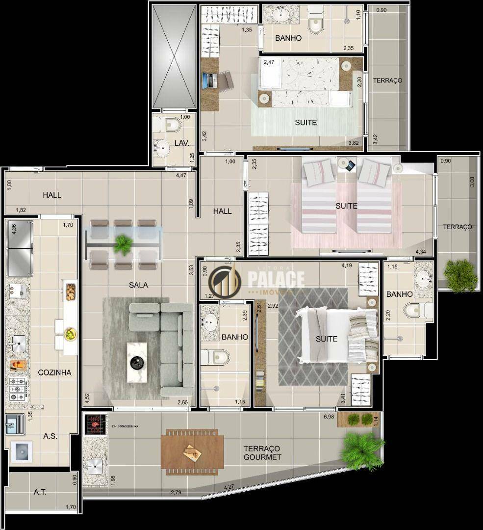 Apartamento à venda com 3 quartos, 101m² - Foto 32