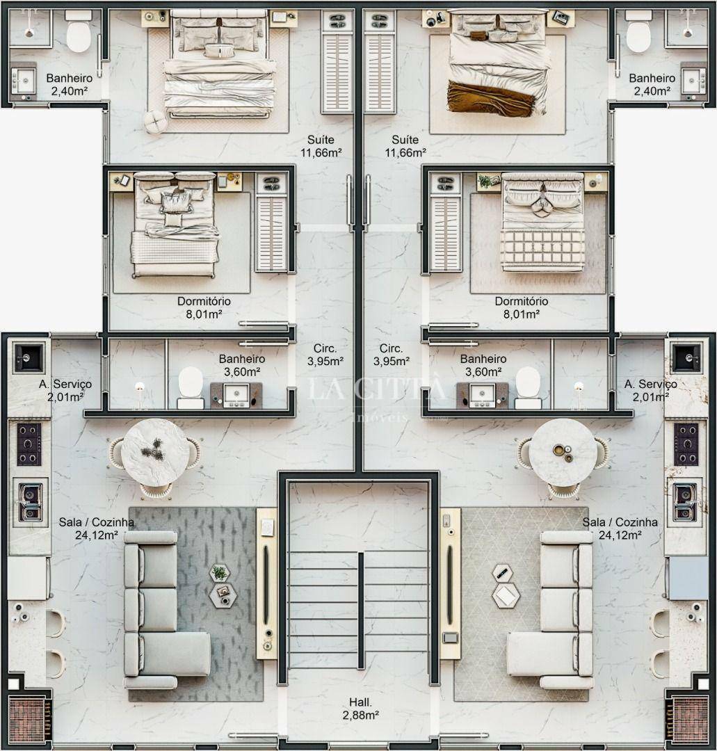 Apartamento à venda com 2 quartos, 270m² - Foto 4