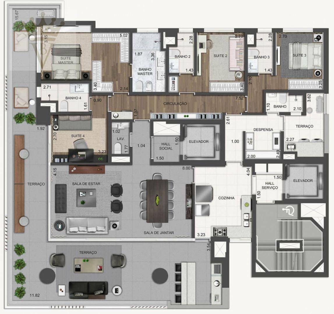 Apartamento à venda com 4 quartos, 248m² - Foto 12