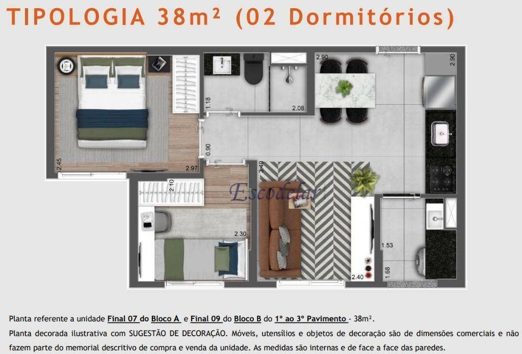 Apartamento à venda com 2 quartos, 37m² - Foto 16