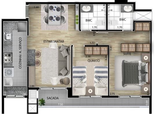 Apartamento à venda com 2 quartos, 68m² - Foto 26