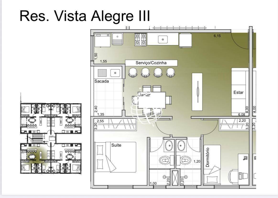 Apartamento, 2 quartos, 58 m² - Foto 2
