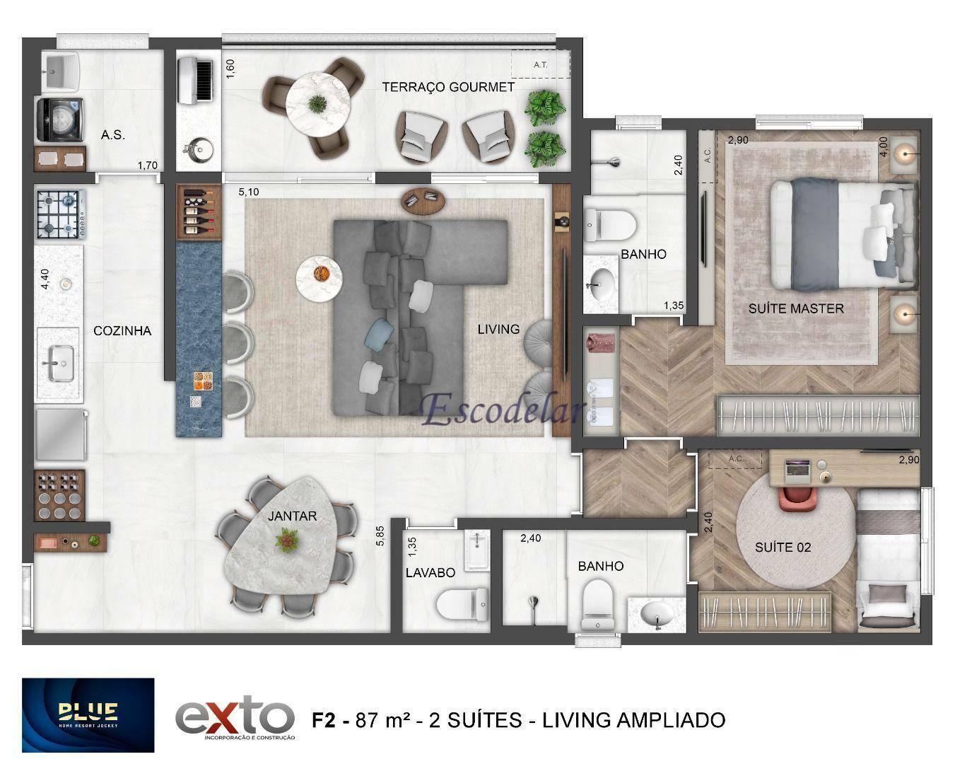 Apartamento à venda com 3 quartos, 87m² - Foto 14