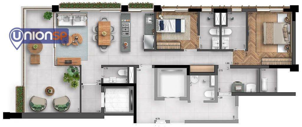 Apartamento à venda com 2 quartos, 105m² - Foto 23