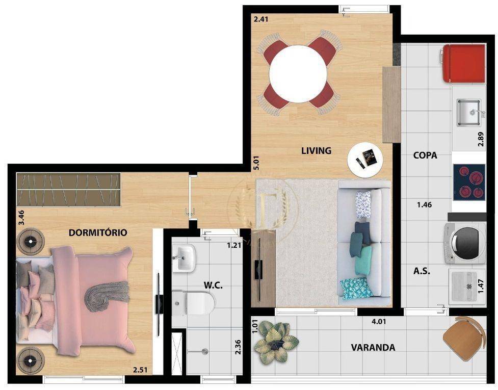 Apartamento à venda com 1 quarto, 40m² - Foto 7