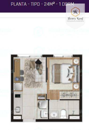 Apartamento à venda com 1 quarto, 24m² - Foto 23