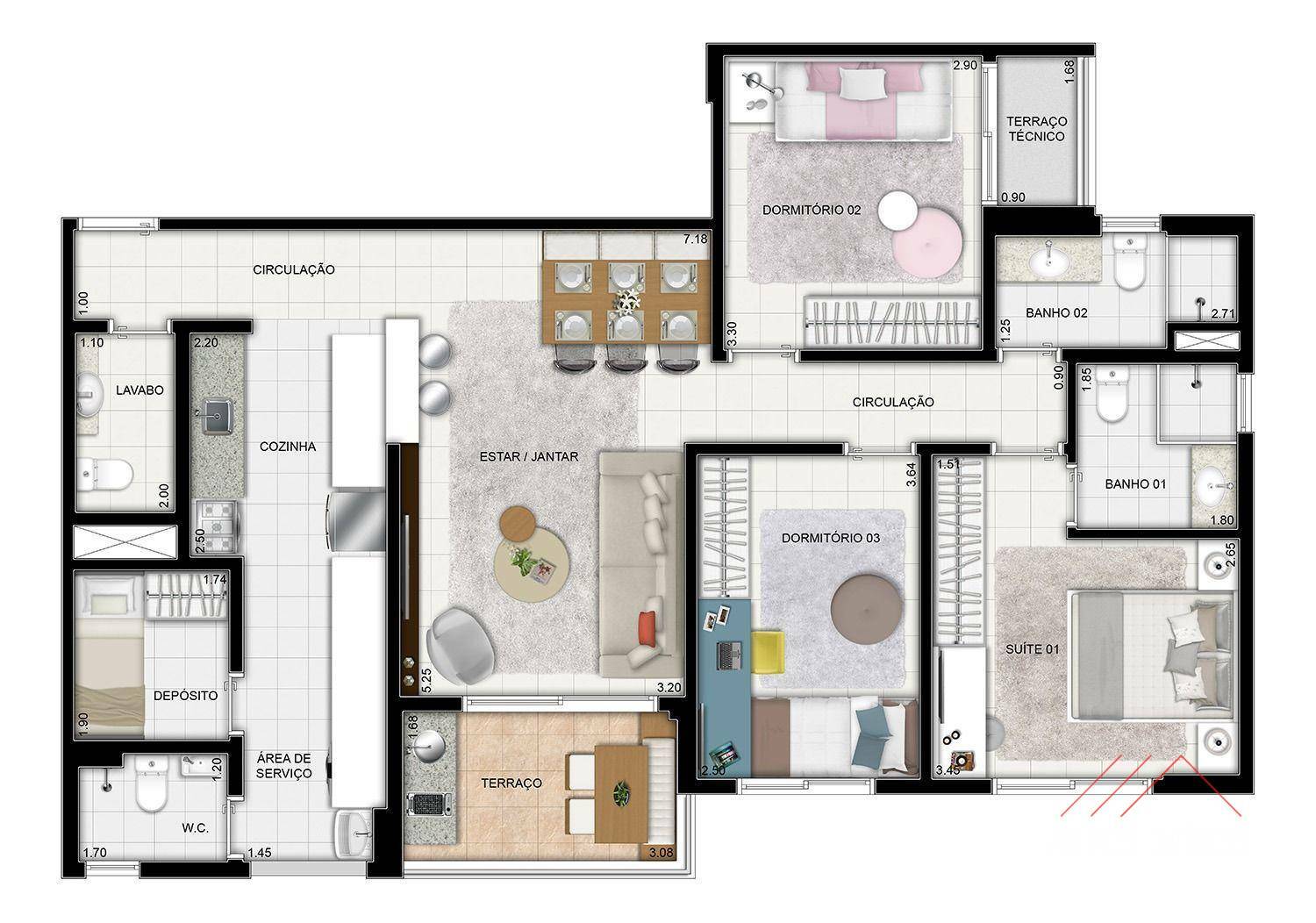 Apartamento à venda com 3 quartos, 101m² - Foto 25