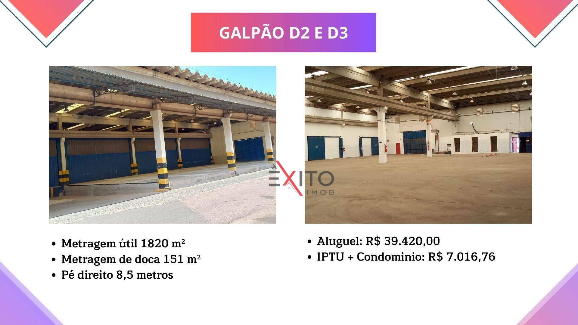 Depósito-Galpão-Armazém para alugar, 1820m² - Foto 2