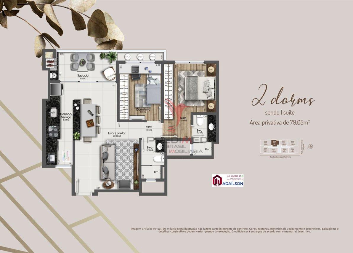 Apartamento à venda com 2 quartos, 7405m² - Foto 14