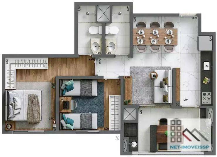 Apartamento à venda com 2 quartos, 58m² - Foto 12