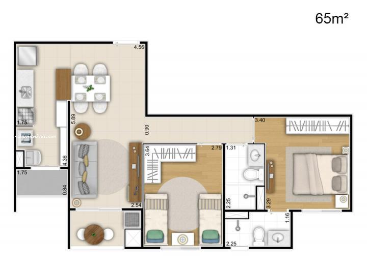 Apartamento à venda com 2 quartos, 65m² - Foto 6