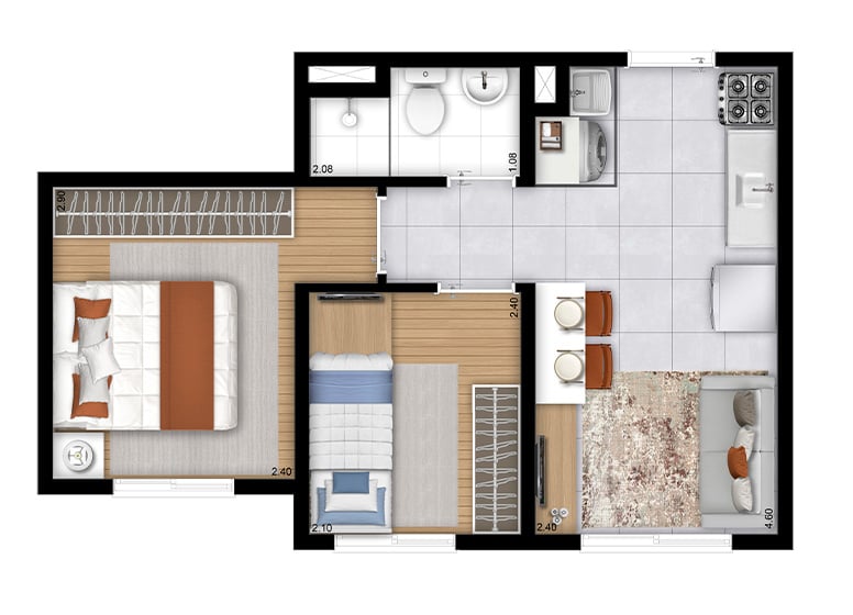 Apartamento à venda com 2 quartos, 31m² - Foto 17