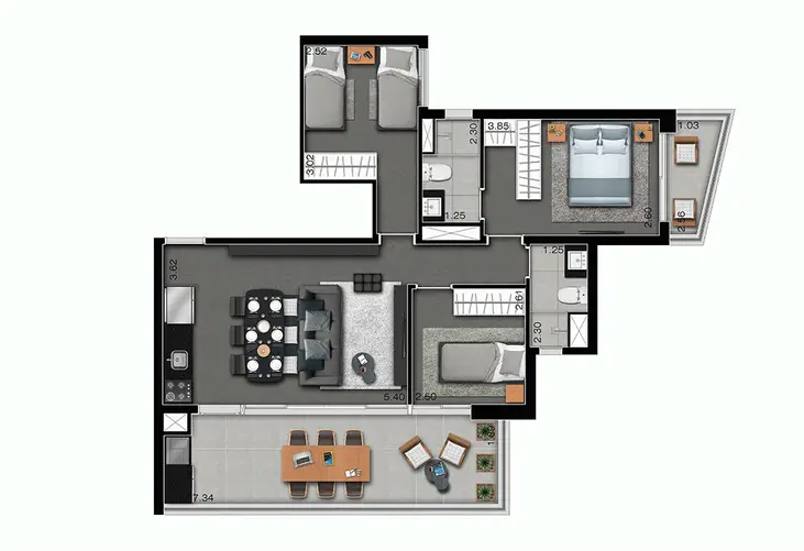 Apartamento à venda com 3 quartos, 80m² - Foto 7