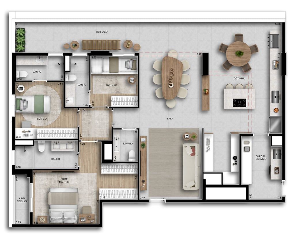 Apartamento à venda com 4 quartos, 172m² - Foto 16