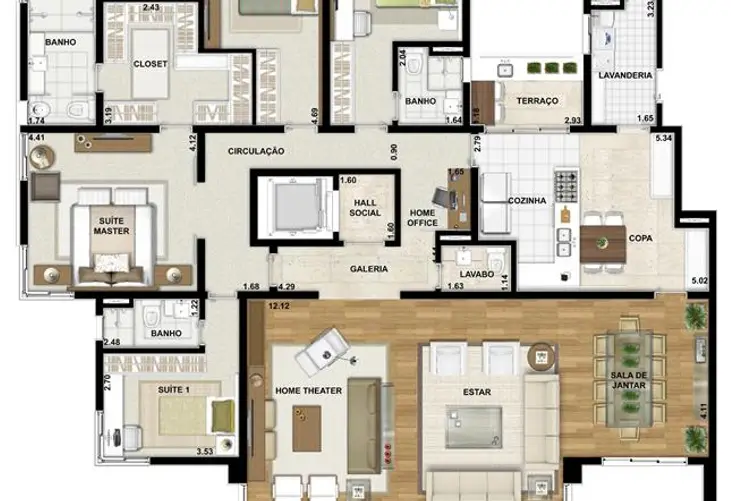 Apartamento à venda com 3 quartos, 262m² - Foto 12