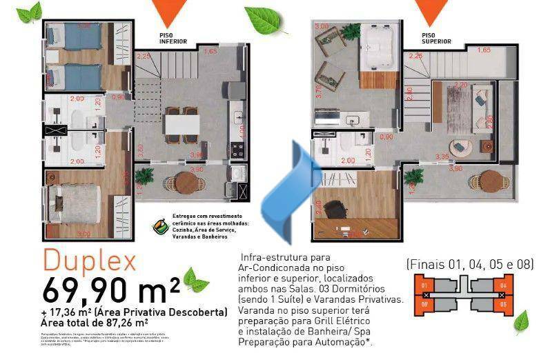 Apartamento à venda com 3 quartos, 69m² - Foto 9