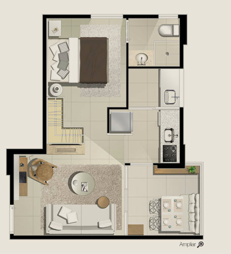 Apartamento à venda com 1 quarto, 35m² - Foto 12