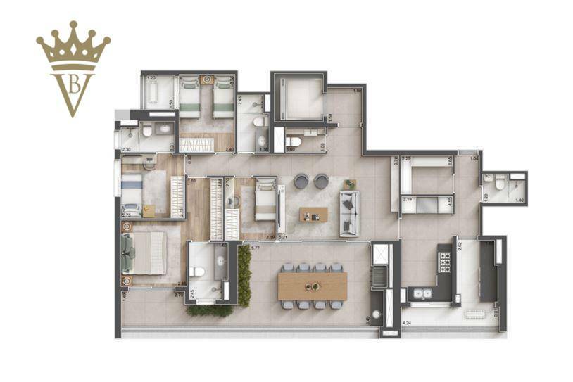 Apartamento à venda com 4 quartos, 157m² - Foto 12