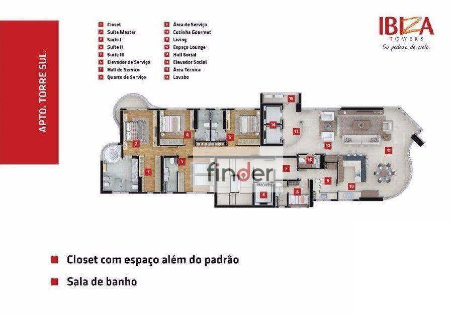 Apartamento à venda com 4 quartos, 238m² - Foto 29