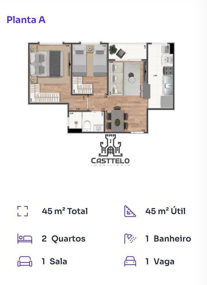 Apartamento à venda com 2 quartos, 45m² - Foto 13