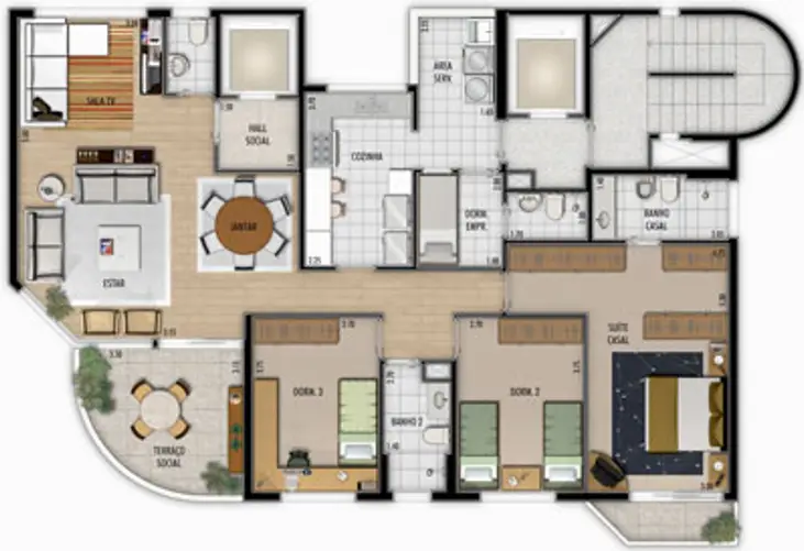 Apartamento à venda com 3 quartos, 130m² - Foto 7