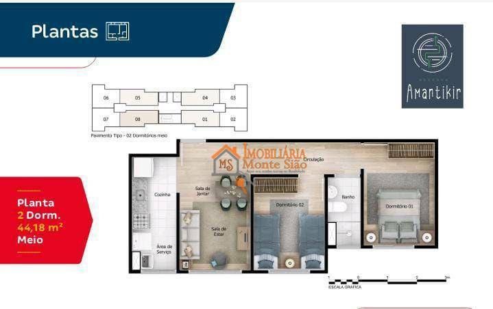 Apartamento para alugar com 2 quartos, 44m² - Foto 14