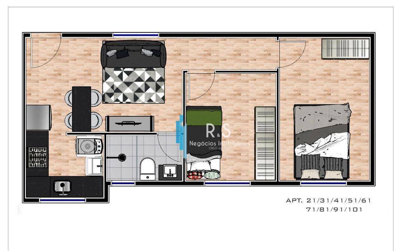 Apartamento à venda com 2 quartos, 43m² - Foto 6