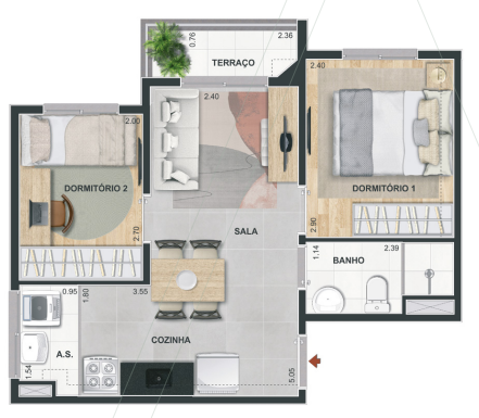 Apartamento à venda com 2 quartos, 37m² - Foto 34