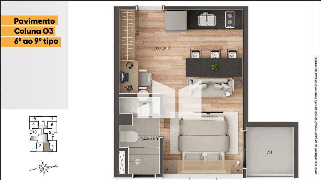 Apartamento à venda com 1 quarto, 30m² - Foto 21